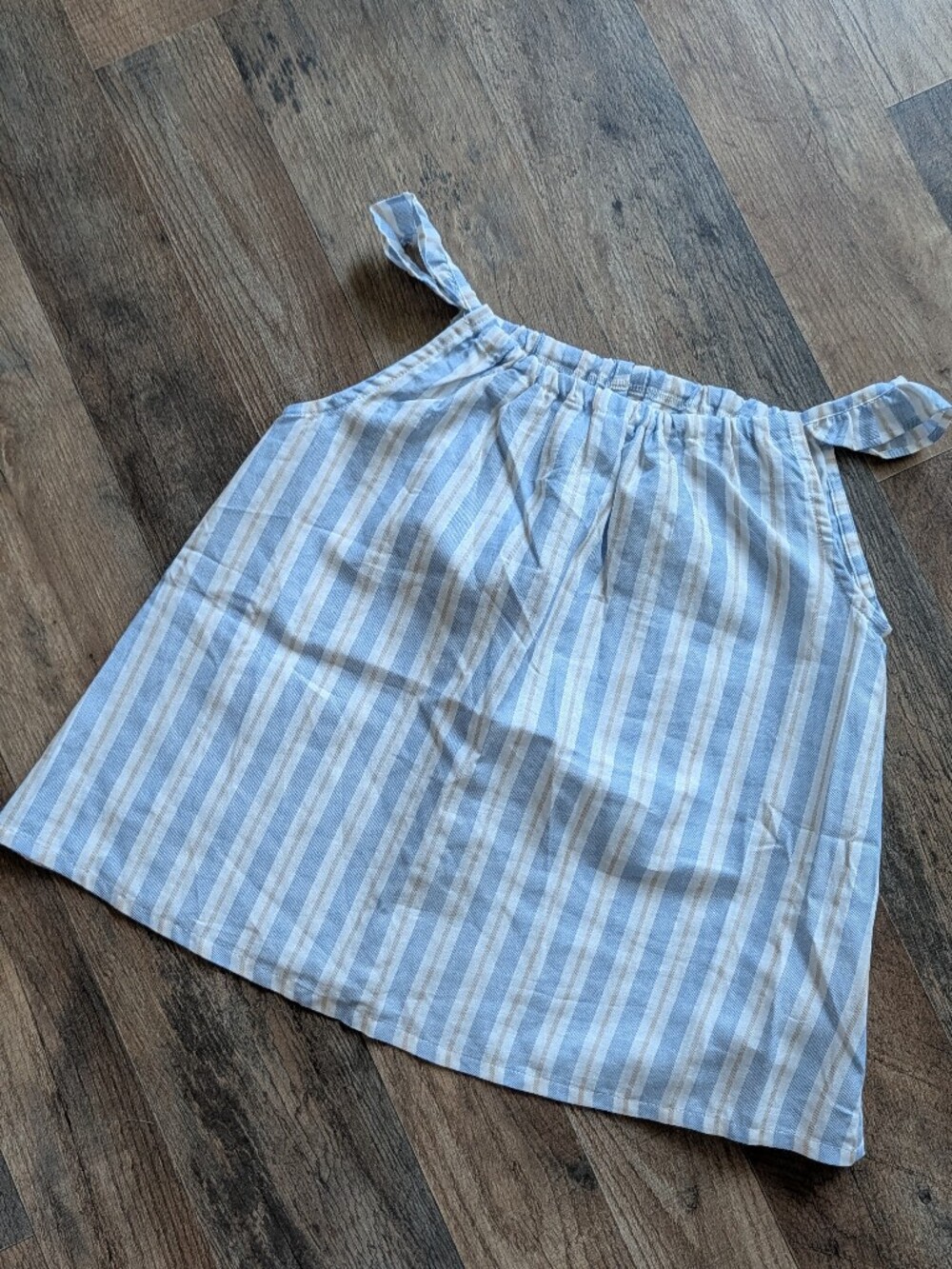 NWT The Sunday Collective Kids Sunday Skirt Blue Stripe 8-9Y Elastic Waist